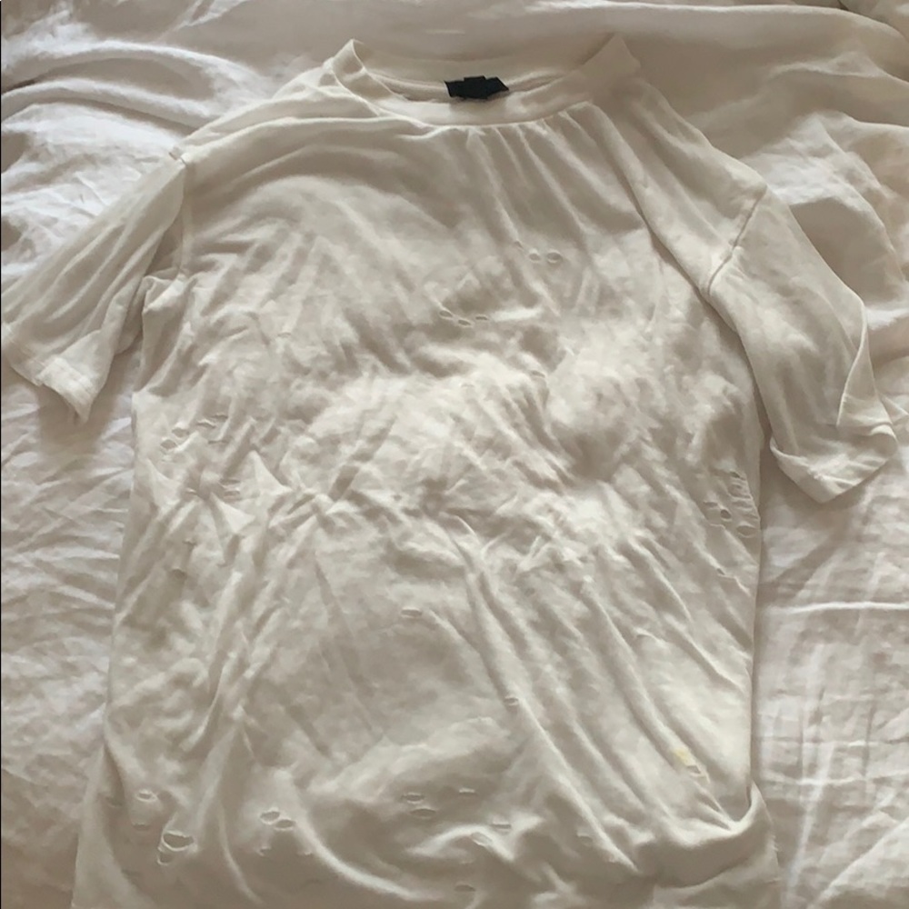Topshop torn and paper thin t shirt